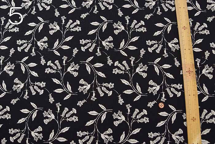 C/L Canvas printed fabric Campanula - nomura tailor