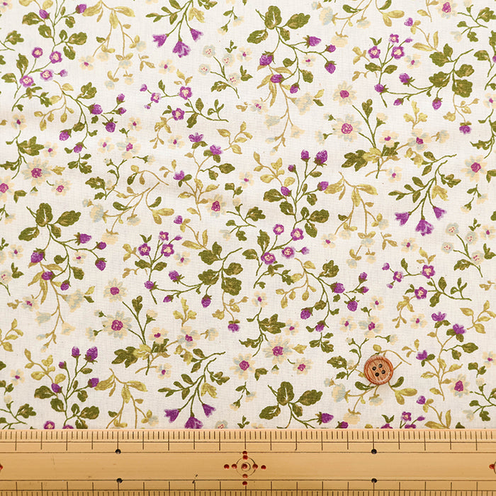 Cotton Broadcloth Fabric - Berry Field - nomura tailor
