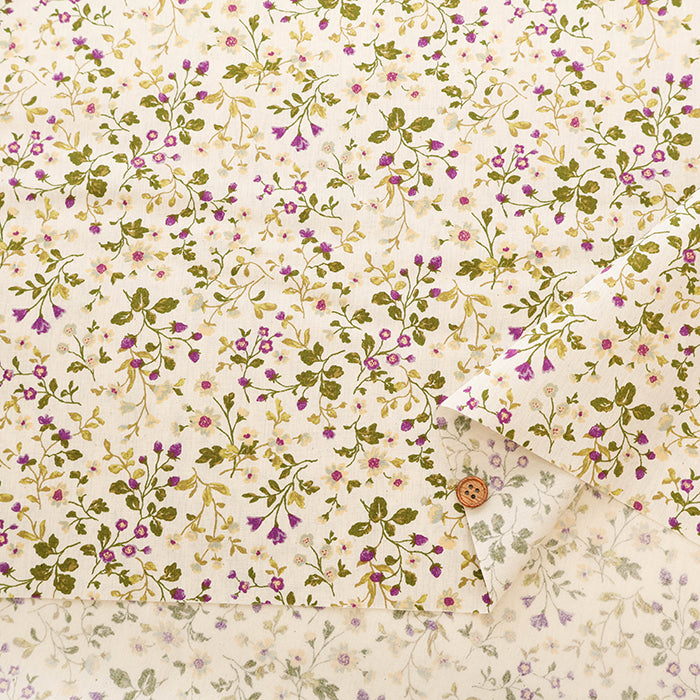 Cotton Broadcloth Fabric - Berry Field - nomura tailor