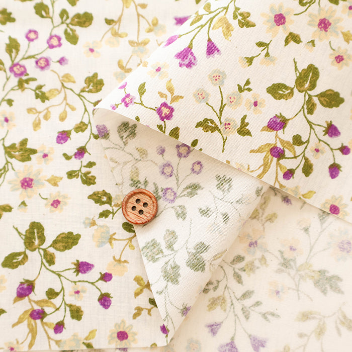 Cotton Broadcloth Fabric - Berry Field - nomura tailor