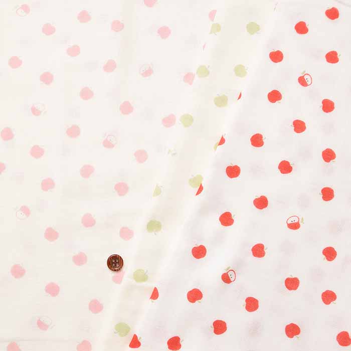 Cotton double gauze fabric apple - nomura tailor