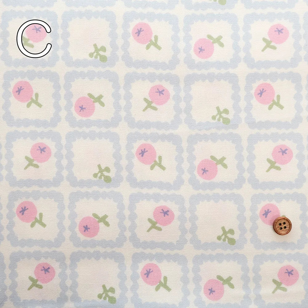 Cotton Oxford Printed Fabric - Onnela Nordic Flower - nomura tailor