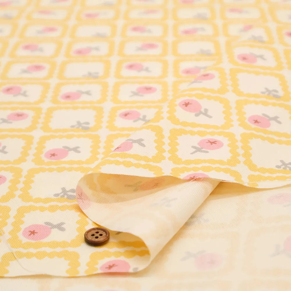 Cotton Oxford Printed Fabric - Onnela Nordic Flower - nomura tailor