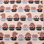 Cotton Ox Printed Fabric Teacup Poodle - nomura tailor