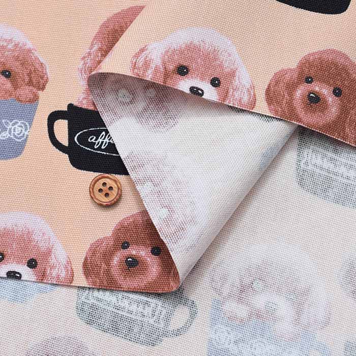 Cotton Ox Printed Fabric Teacup Poodle - nomura tailor