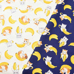 Cotton oxford printed fabric Bananya - nomura tailor