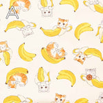 Cotton oxford printed fabric Bananya - nomura tailor