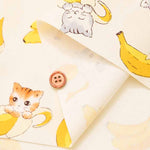 Cotton oxford printed fabric Bananya - nomura tailor