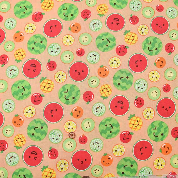 Cotton sheeting printed fabric Fruit - nomura tailor