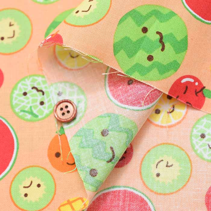 Cotton sheeting printed fabric Fruit - nomura tailor