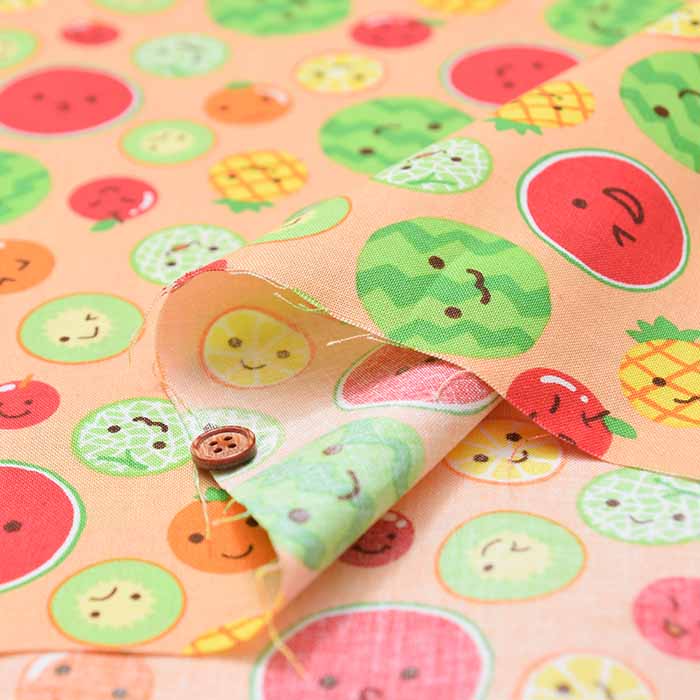 Cotton sheeting printed fabric Fruit - nomura tailor