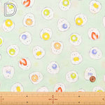 Cotton seating print fabric Fruit Daifuku Striped Enaga - nomura tailor