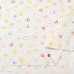 Cotton seating print fabric Fruit Daifuku Striped Enaga - nomura tailor