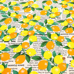 Cotton Oxford Printed Fabric - Lemon - nomura tailor