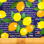 Cotton Oxford Printed Fabric - Lemon - nomura tailor