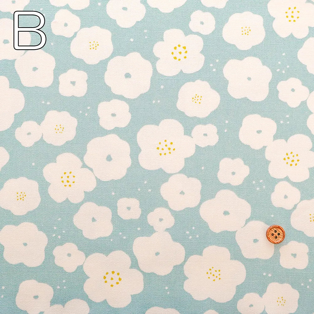 Cotton Oxford Printed Fabric - Flowers - nomura tailor