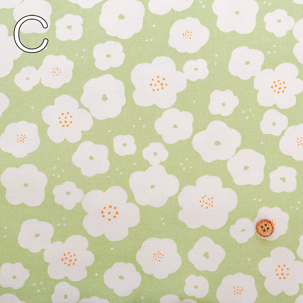 Cotton Oxford Printed Fabric - Flowers - nomura tailor