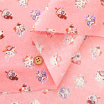 Cotton Sharting Printed Fabric - Cat's Playground Cat Face - nomura tailor