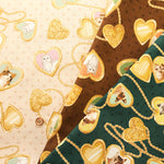Cotton Sharting Printed Fabric - Cat's Playground Locket pendant - nomura tailor