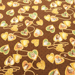 Cotton Sharting Printed Fabric - Cat's Playground Locket pendant - nomura tailor