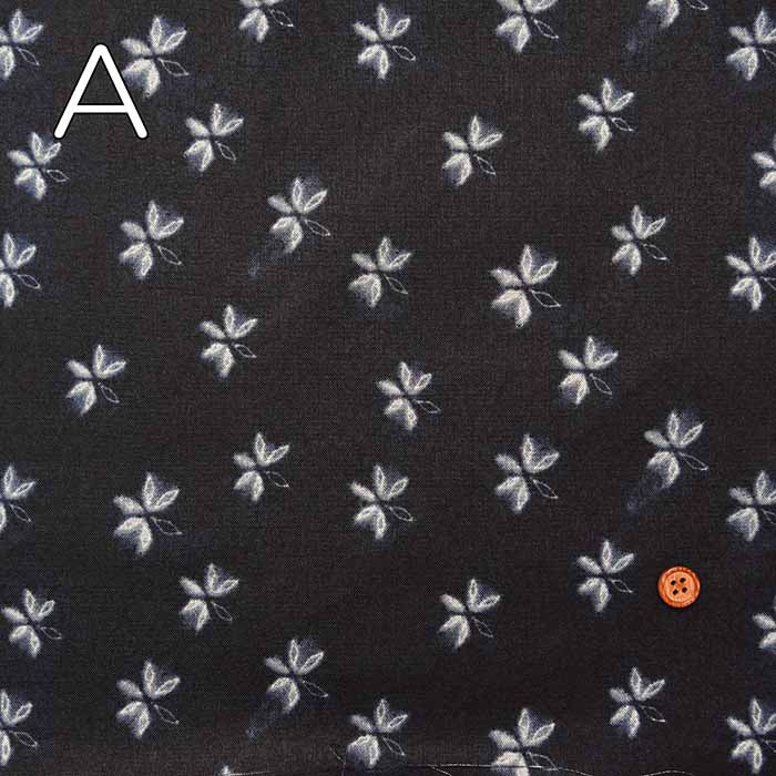 Cotton sheer shibori style printed fabric Small Flower - nomura tailor