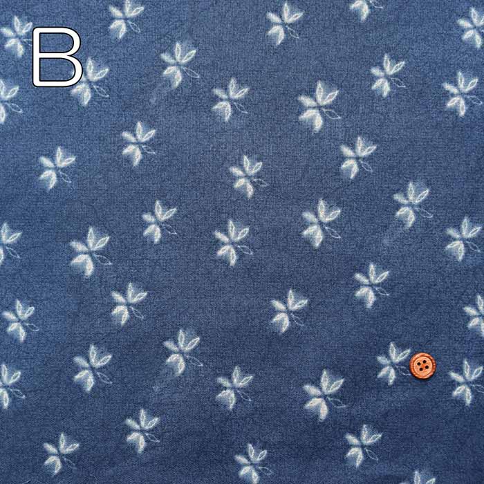 Cotton sheer shibori style printed fabric Small Flower - nomura tailor