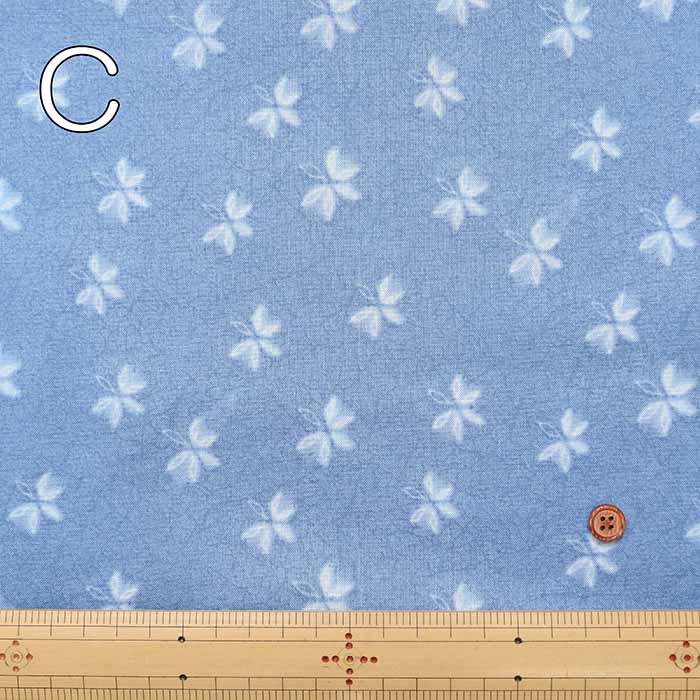 Cotton sheer shibori style printed fabric Small Flower - nomura tailor