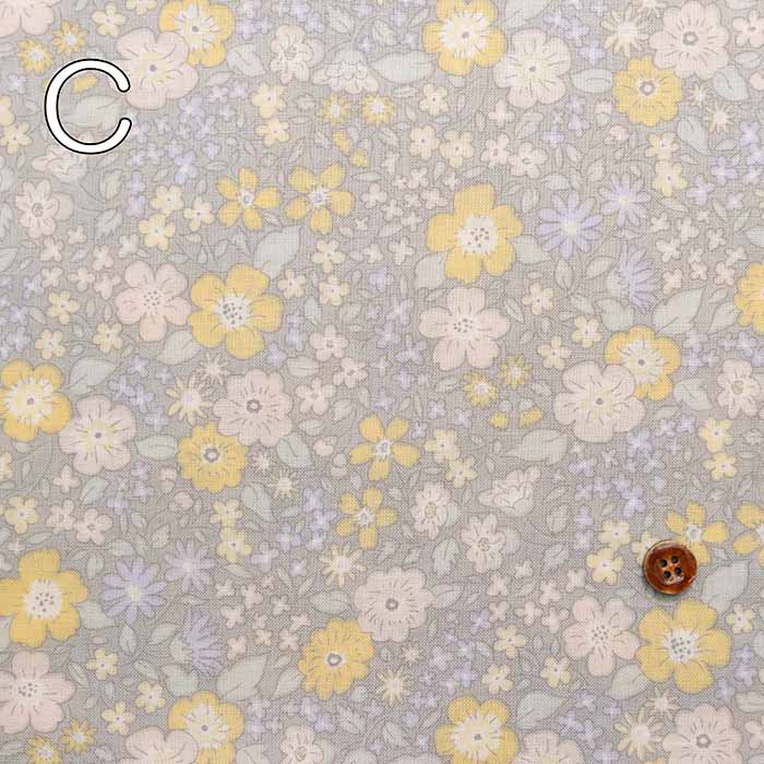 Cotton Scare Printed Fabric mini Flower - nomura tailor