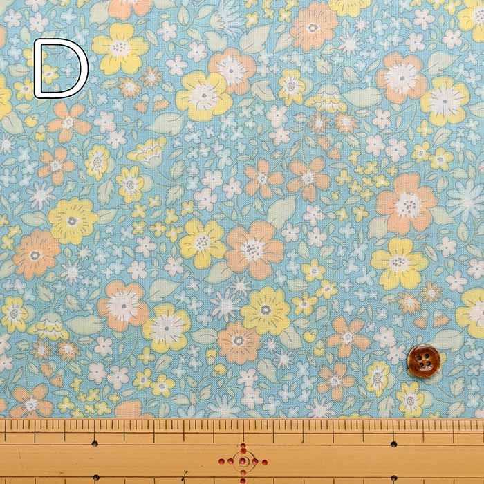 Cotton Scare Printed Fabric mini Flower - nomura tailor