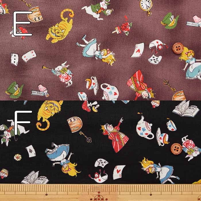 Cotton sheer printed fabric ALTO ALBERO COLLECTION Alice in Wonderland - nomura tailor