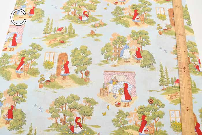 Cotton care printed fabric ALTO ALBERO COLLECTION Red Riding Hood - nomura tailor