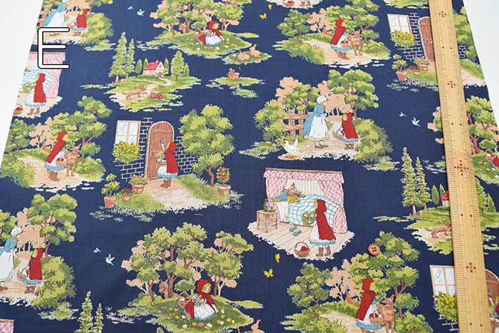 Cotton care printed fabric ALTO ALBERO COLLECTION Red Riding Hood - nomura tailor