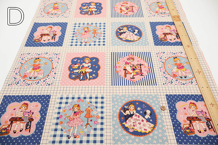Cotton Muslin Printed Fabric - Cheery Days - Sewing Panel (1 Pattern: Approx. 105cm× 60cm) - nomura tailor