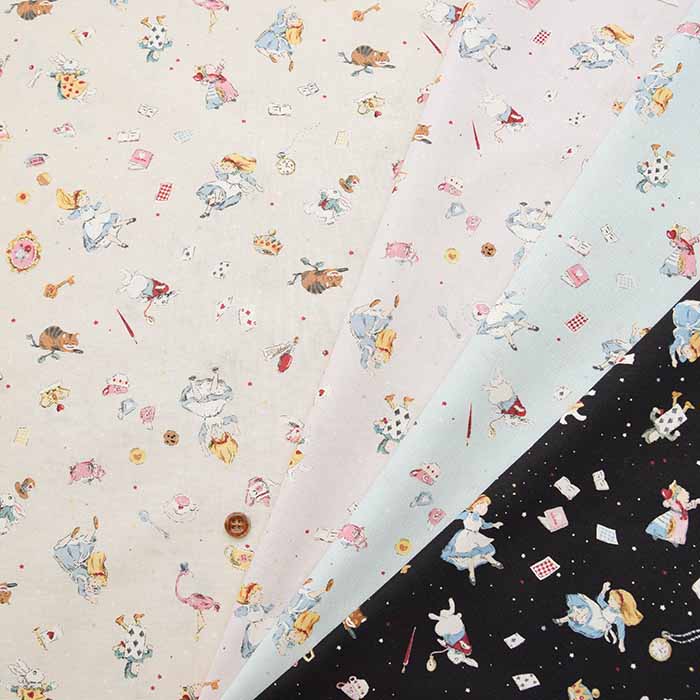 Cotton sheeting print fabric Little Story Alice in Wonderland - nomura tailor