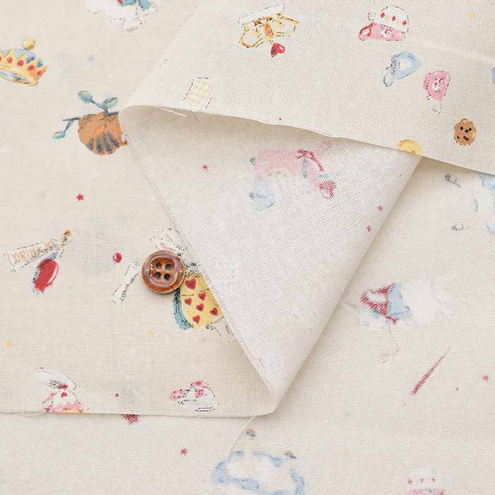 Cotton sheeting print fabric Little Story Alice in Wonderland - nomura tailor