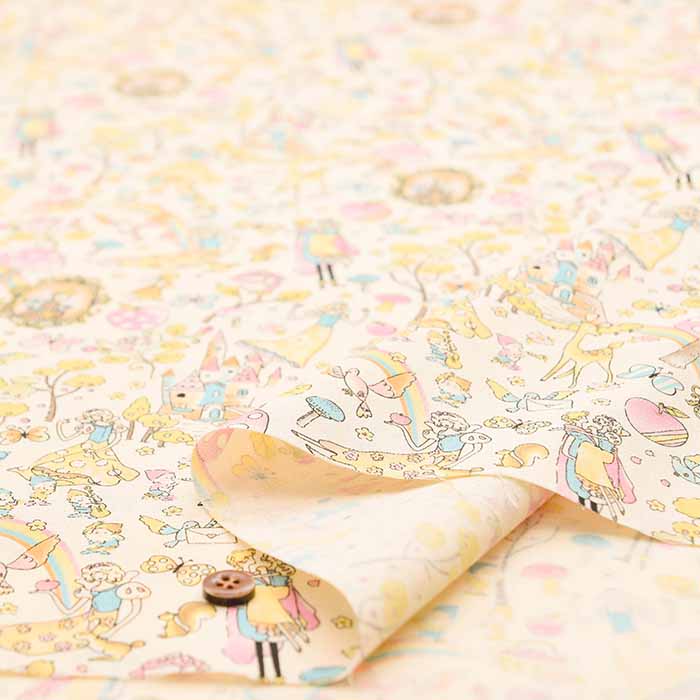 Cotton sheeting print fabric Little Story Snow White - nomura tailor