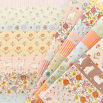 Cotton Sheeting printed Fabric  - Shanti Garden Cat Border - nomura tailor