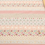 Cotton Sheeting printed Fabric  - Shanti Garden Cat Border - nomura tailor