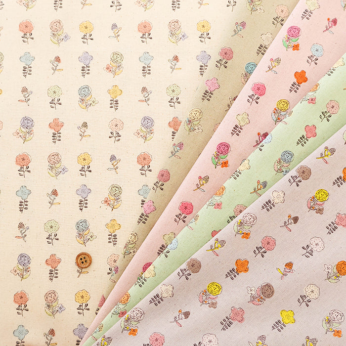 Cotton Sheeting printed Fabric  - Shanti Garden Flowers - nomura tailor