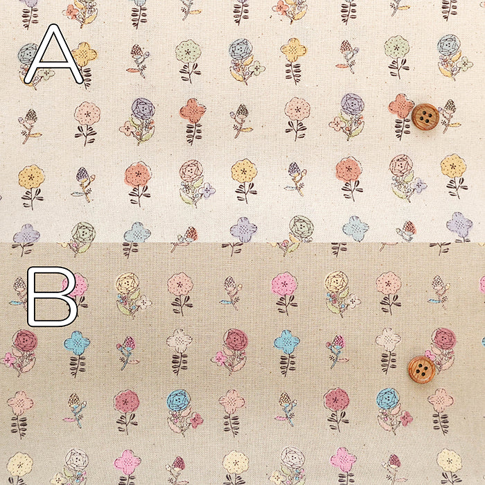 Cotton Sheeting printed Fabric  - Shanti Garden Flowers - nomura tailor