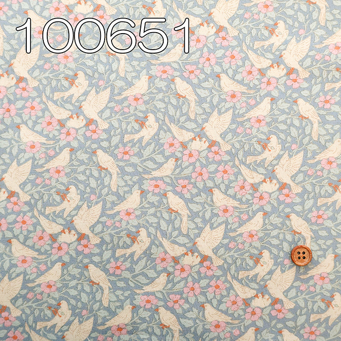 Cotton Printed Fabric Tilda 2026S/S song bird - nomura tailor
