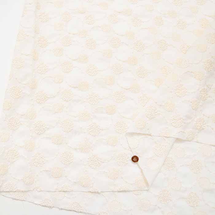 Cotton 60 Voile Embroidery Fabric Circle Dot - nomura tailor