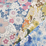 C/L Canvas Printed Fabric KNAP Big Flower - nomura tailor