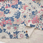 C/L Canvas Printed Fabric KNAP Big Flower - nomura tailor