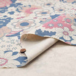 C/L Canvas Printed Fabric KNAP Big Flower - nomura tailor