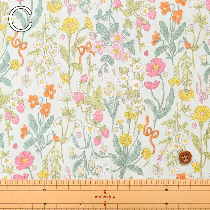 Cotton sheeting print fabric Treasure Box Botanical - nomura tailor