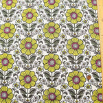 Cotton Ox Printed Fabric JAMBO Geometric Floral Pattern - nomura tailor