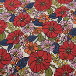 Cotton Ox Printed Fabric JAMBO Large Floral Pattern - nomura tailor