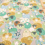 Cotton Oxford Printed Fabric Powerful Animal - Sheep - nomura tailor