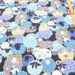 Cotton Oxford Printed Fabric Powerful Animal - Sheep - nomura tailor